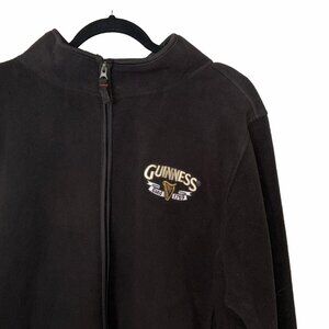 Guinness Black Long Sleeve Embroidered Polar Fleece - Size XXL